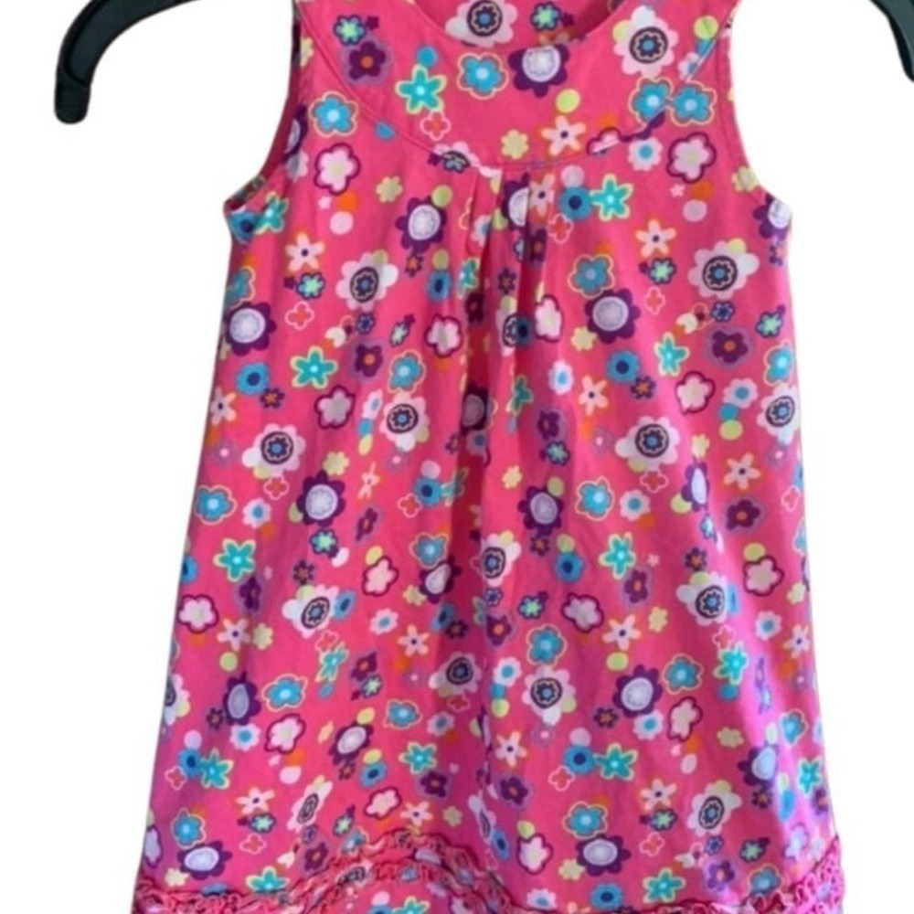 Hanna Andersson Girls Dress Size 100 4 Pink Blue Purple Sleeveless Casual